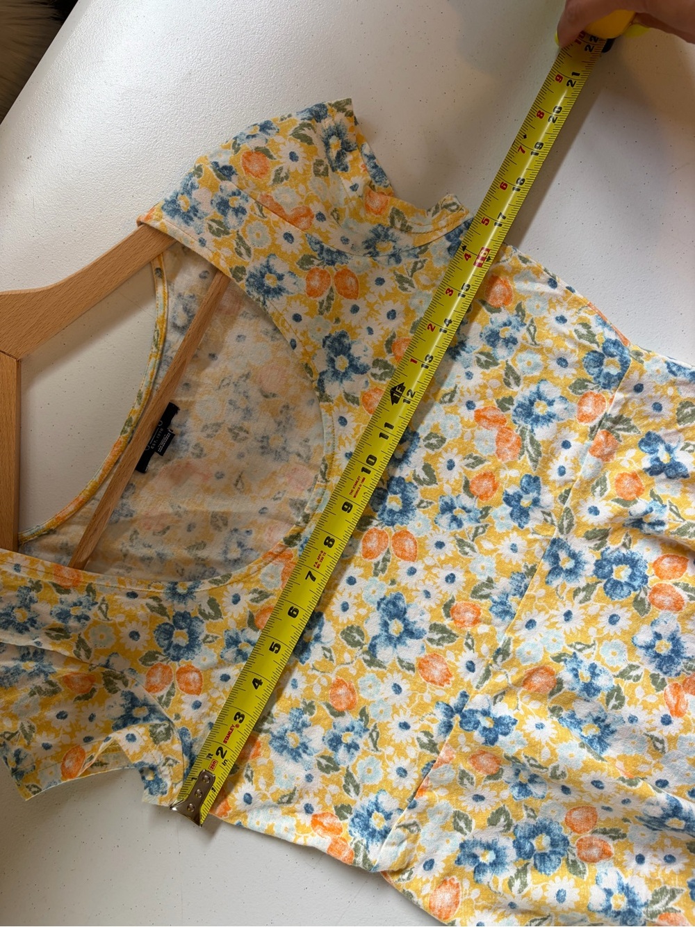 Chaps Floral Maxi Dress Women’s Medium Petite Cottagecore Prairie Summer Yellow - Picture 8 of 10